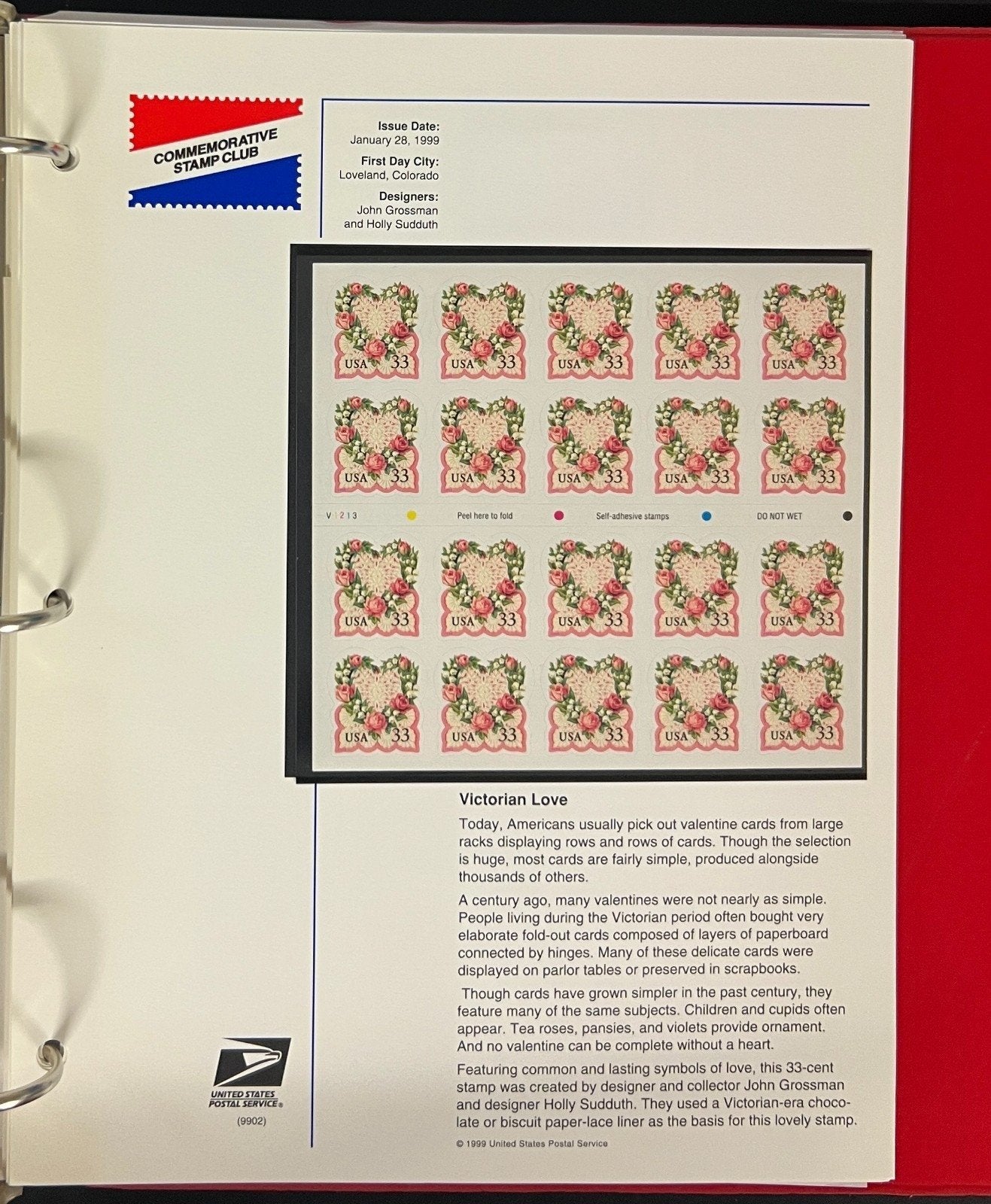 U.S. Stamp Collection 3 Commemorative Stamp Club Albums MNH 1987-2001 ZAYIX
