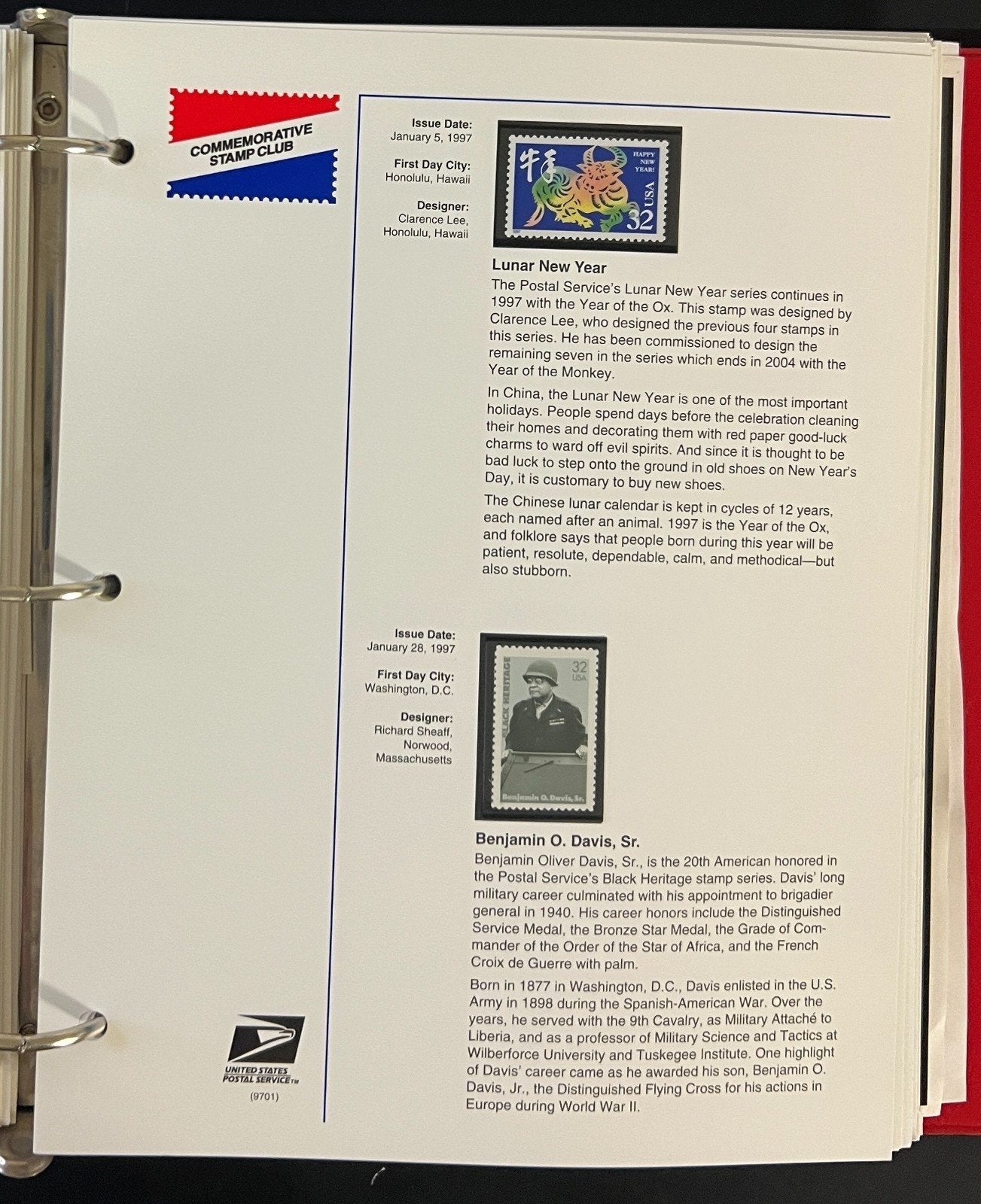 U.S. Stamp Collection 3 Commemorative Stamp Club Albums MNH 1987-2001 ZAYIX