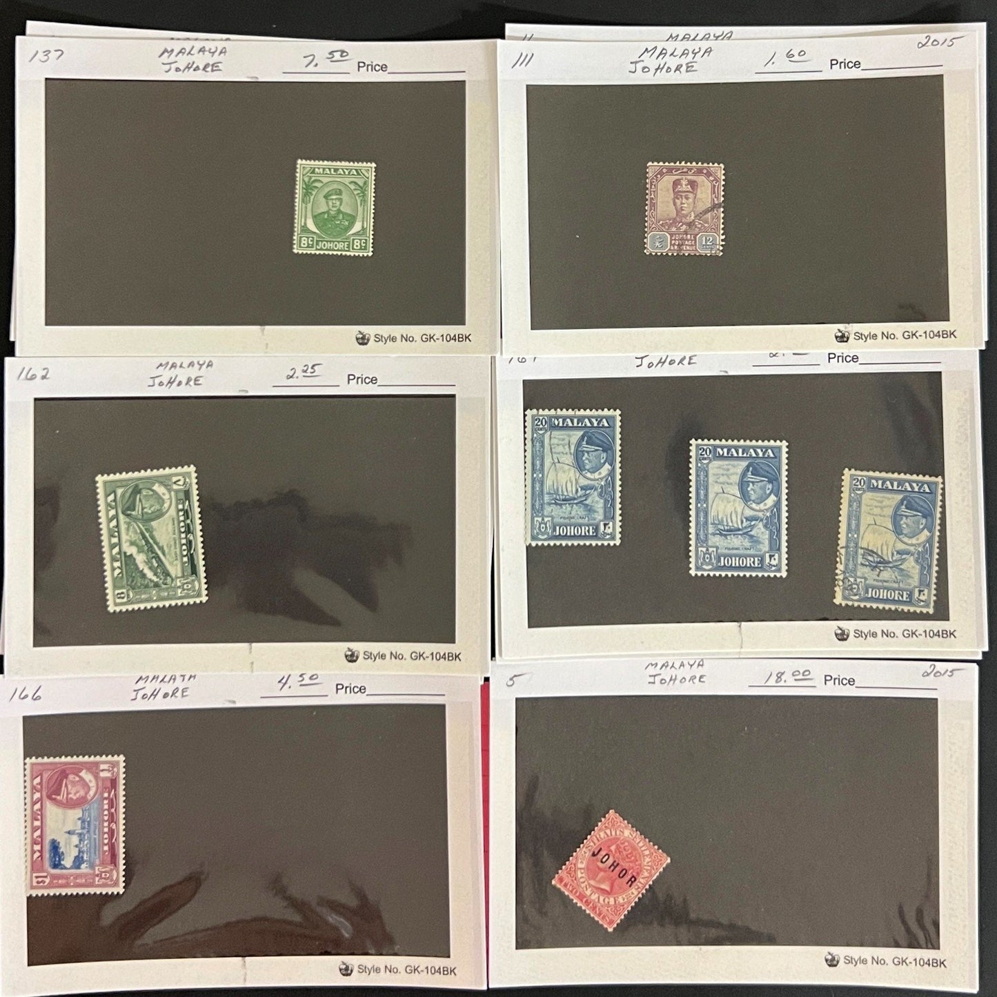 Indonesia & Malaya Stamp Collection On Hundreds of Dealer Cards ZAYIX