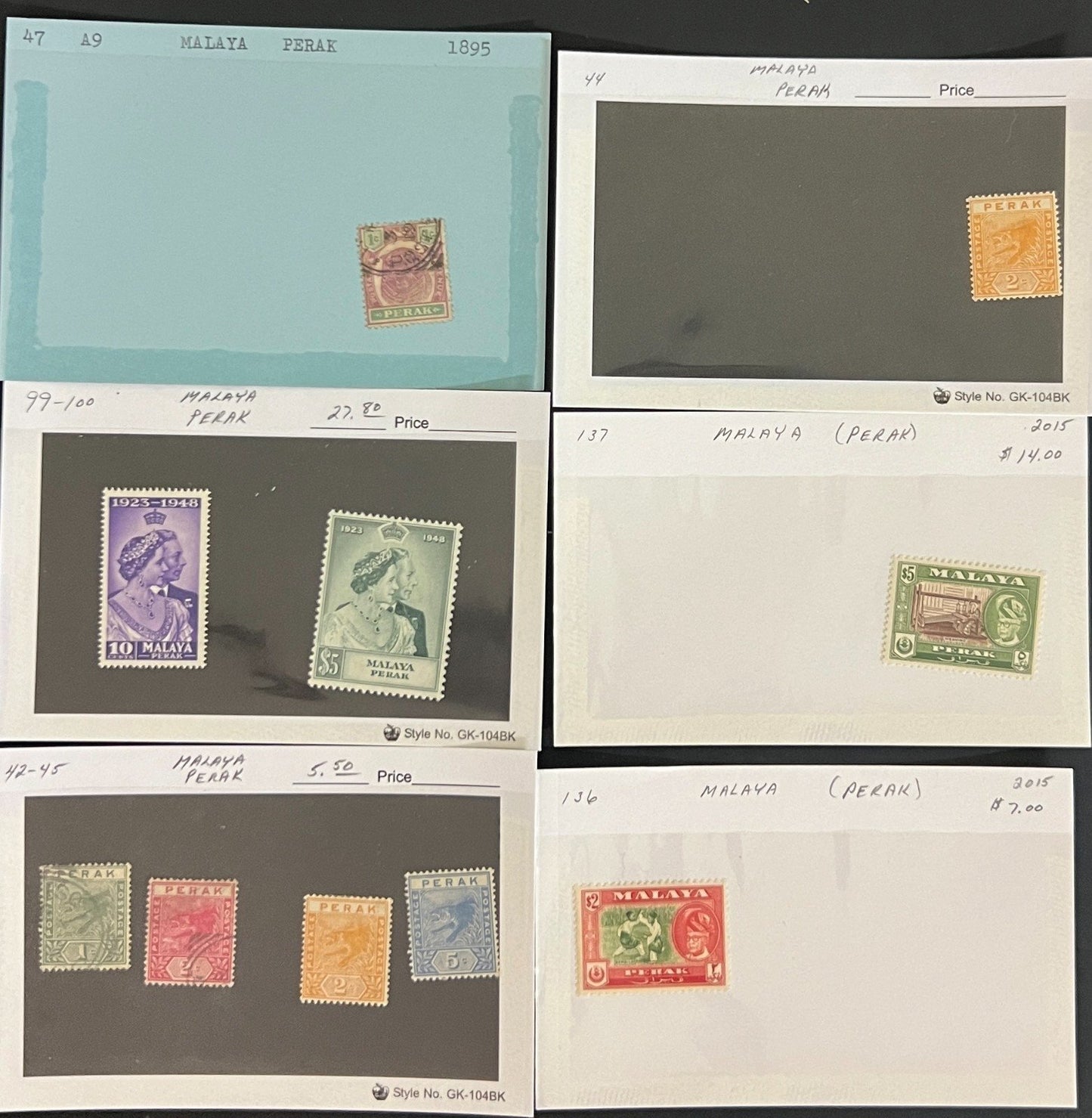 Indonesia & Malaya Stamp Collection On Hundreds of Dealer Cards ZAYIX