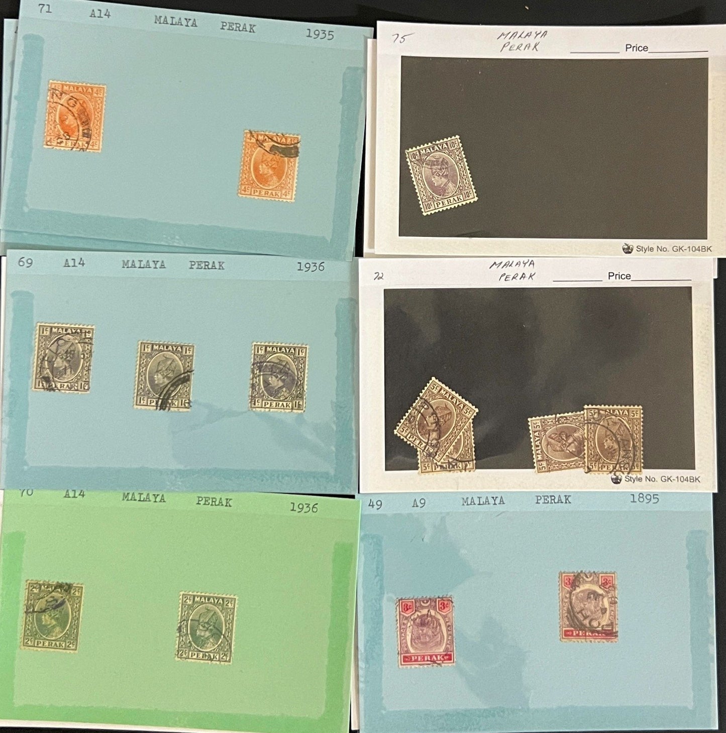 Indonesia & Malaya Stamp Collection On Hundreds of Dealer Cards ZAYIX