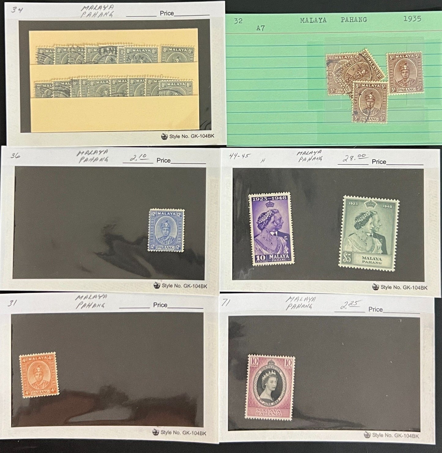 Indonesia & Malaya Stamp Collection On Hundreds of Dealer Cards ZAYIX