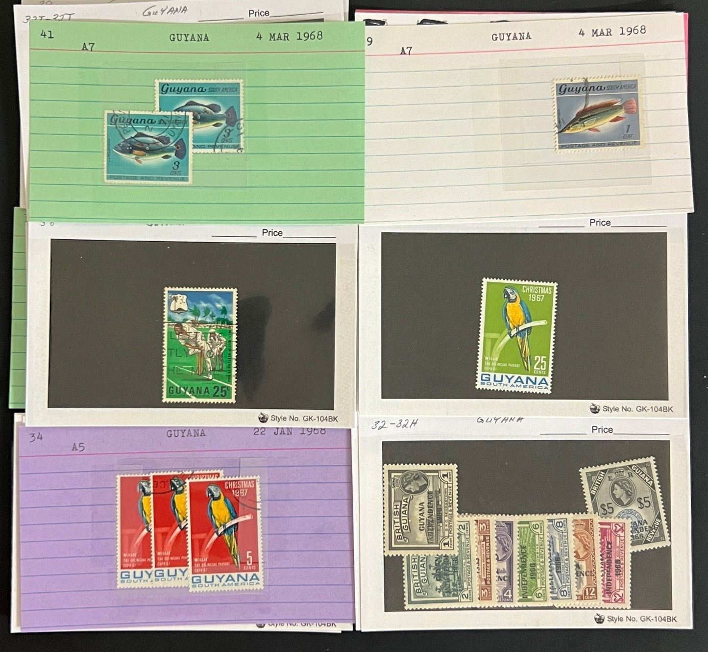 Argentina, Peru & Colombia Stamp Collection On Hundreds of Dealer Cards ZAYIX