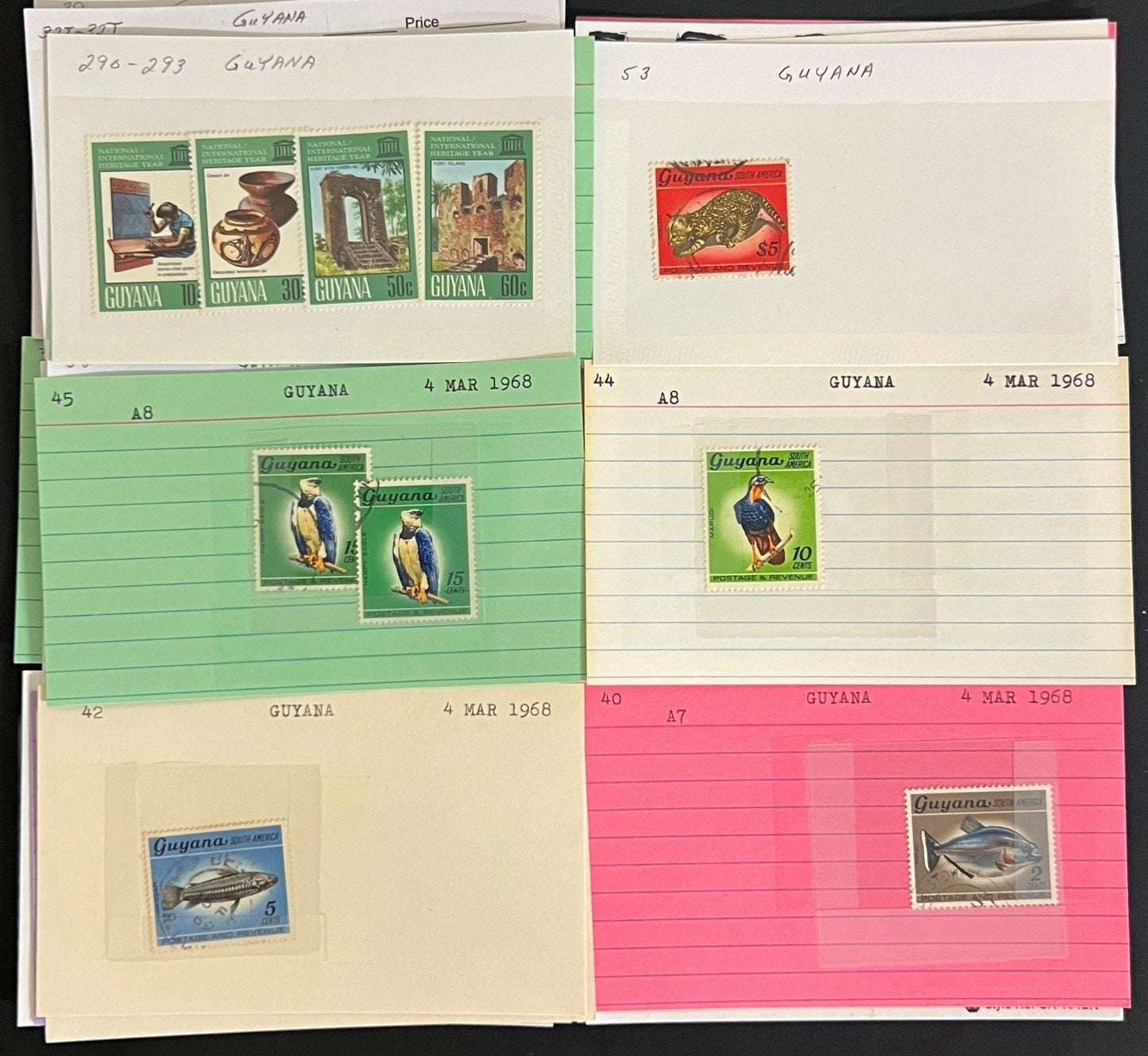Argentina, Peru & Colombia Stamp Collection On Hundreds of Dealer Cards ZAYIX