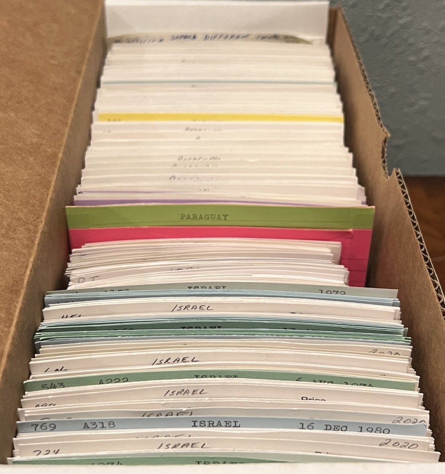 World Wide Assorted Stamp Collection On Hundreds of Dealer Cards ZAYIX