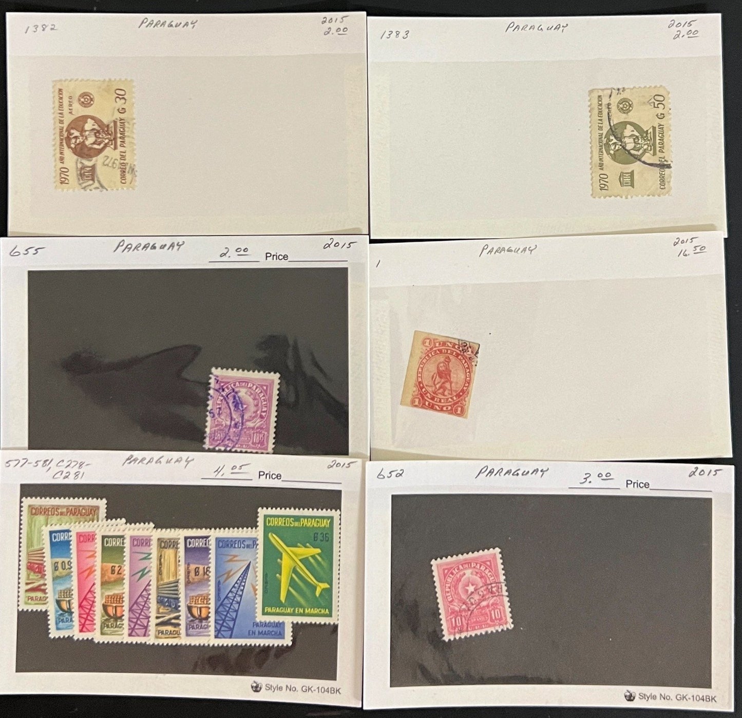 World Wide Assorted Stamp Collection On Hundreds of Dealer Cards ZAYIX
