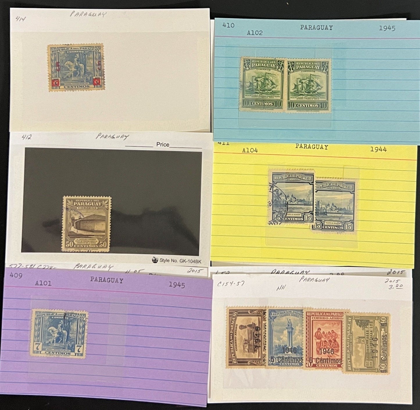 World Wide Assorted Stamp Collection On Hundreds of Dealer Cards ZAYIX