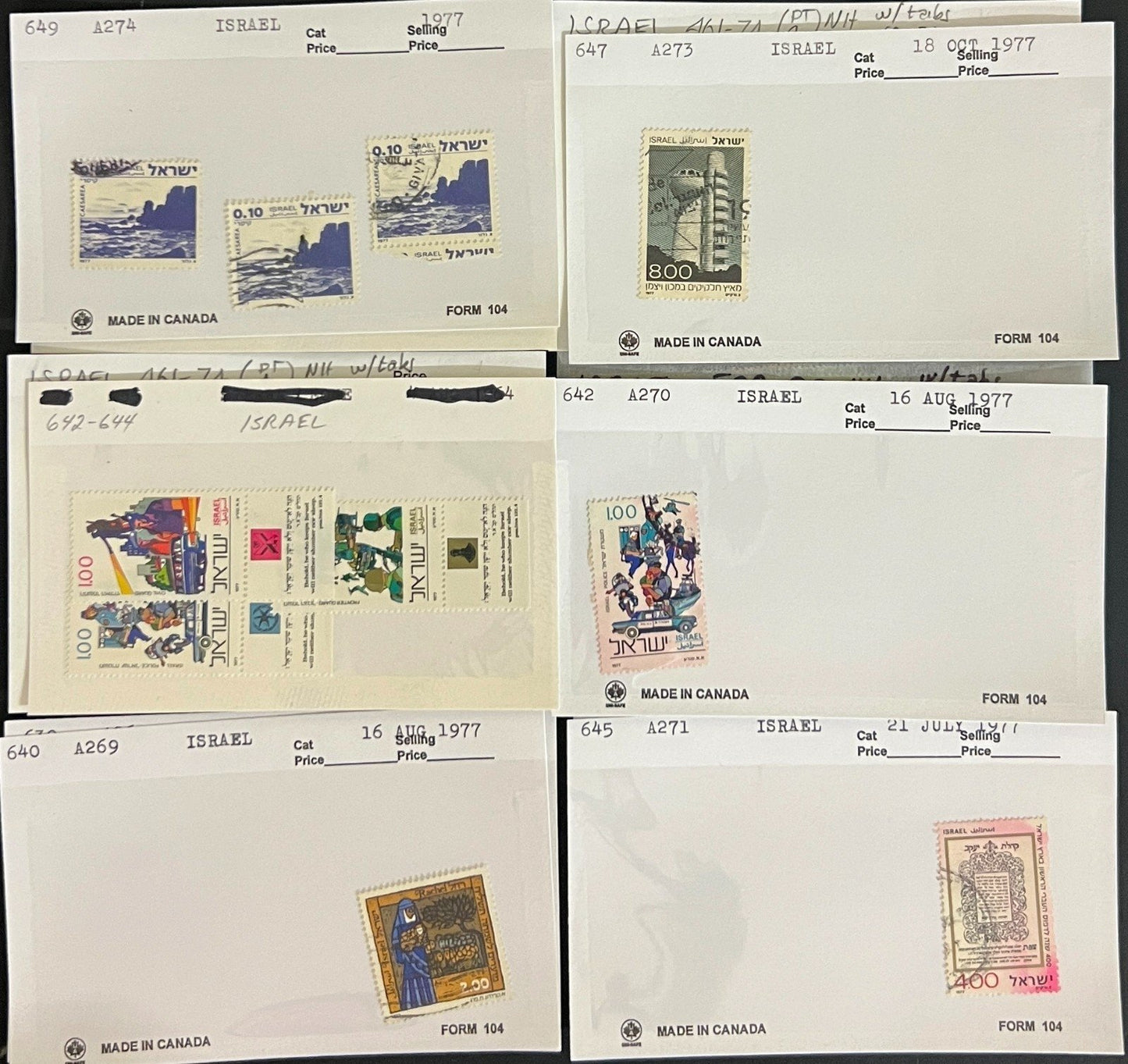 World Wide Assorted Stamp Collection On Hundreds of Dealer Cards ZAYIX