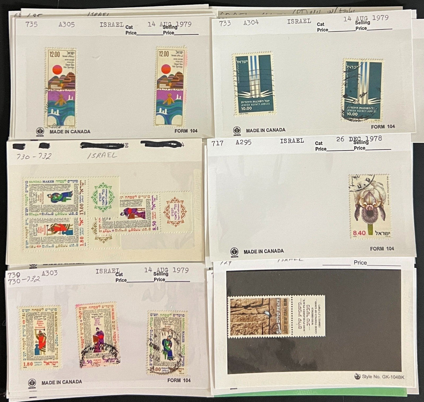 World Wide Assorted Stamp Collection On Hundreds of Dealer Cards ZAYIX