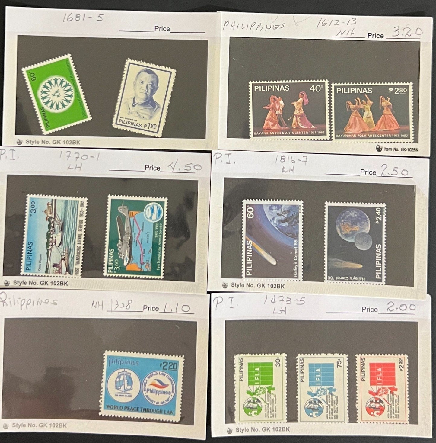 World Wide Assorted Stamp Collection On Hundreds of Dealer Cards ZAYIX