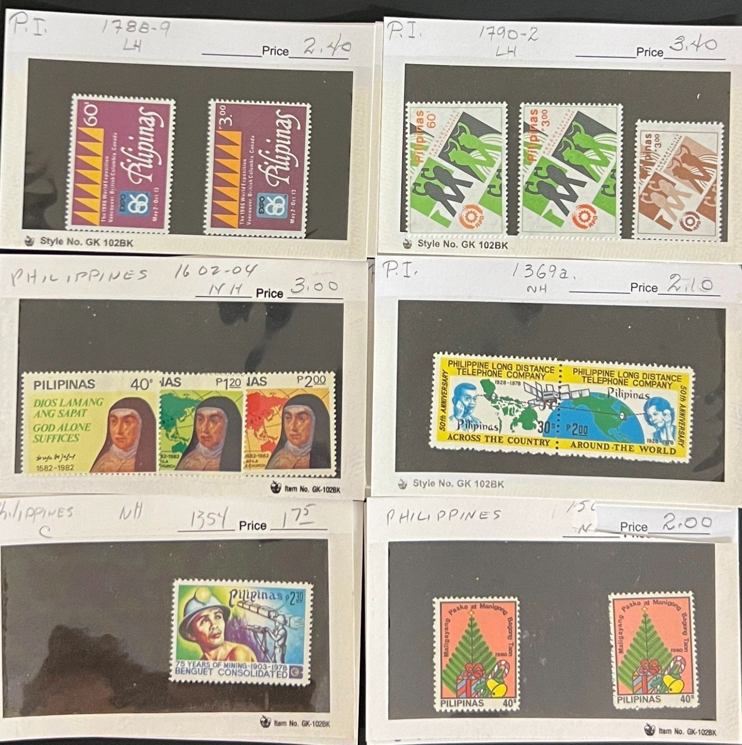 World Wide Assorted Stamp Collection On Hundreds of Dealer Cards ZAYIX