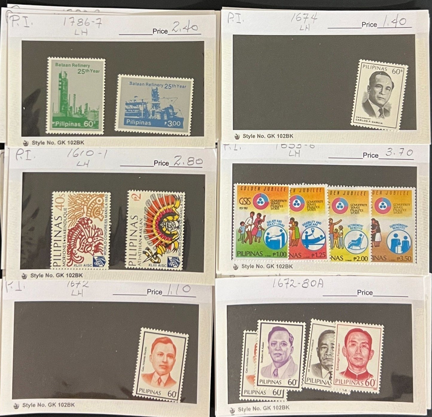 World Wide Assorted Stamp Collection On Hundreds of Dealer Cards ZAYIX