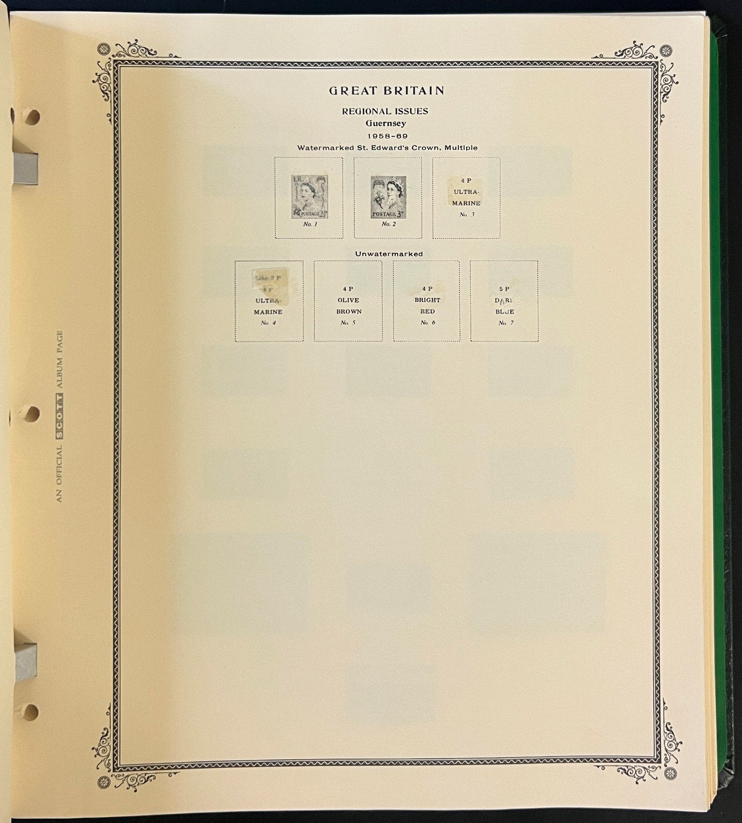 Guernsey & Alderney Scott Specialty Stamp Album 2-Post Binder 1941-1998 ZAYIX