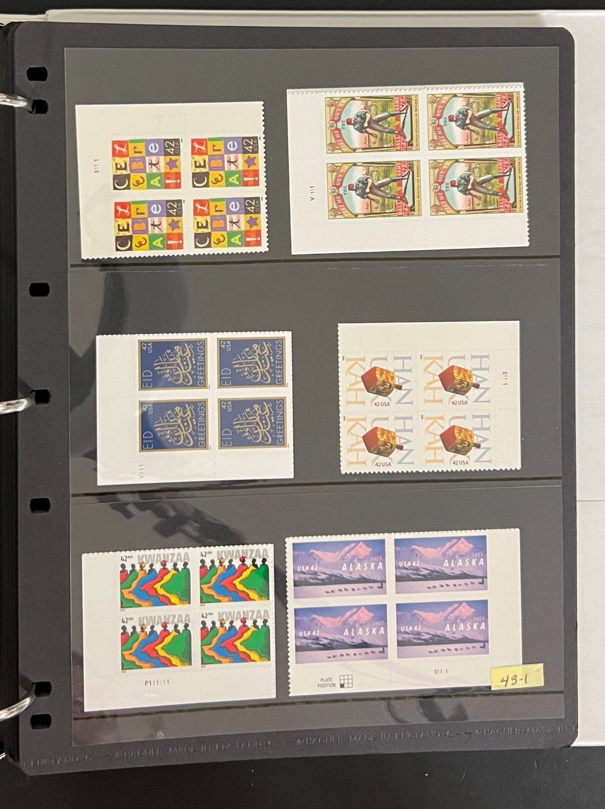 United States Plate Block & Singles Stamp Collection Album MNH #1300-4949 ZAYIX