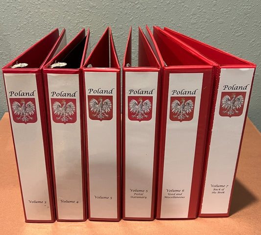 Poland Stamp Album 3-Ring Binder 6 Volume Set ZAYIX