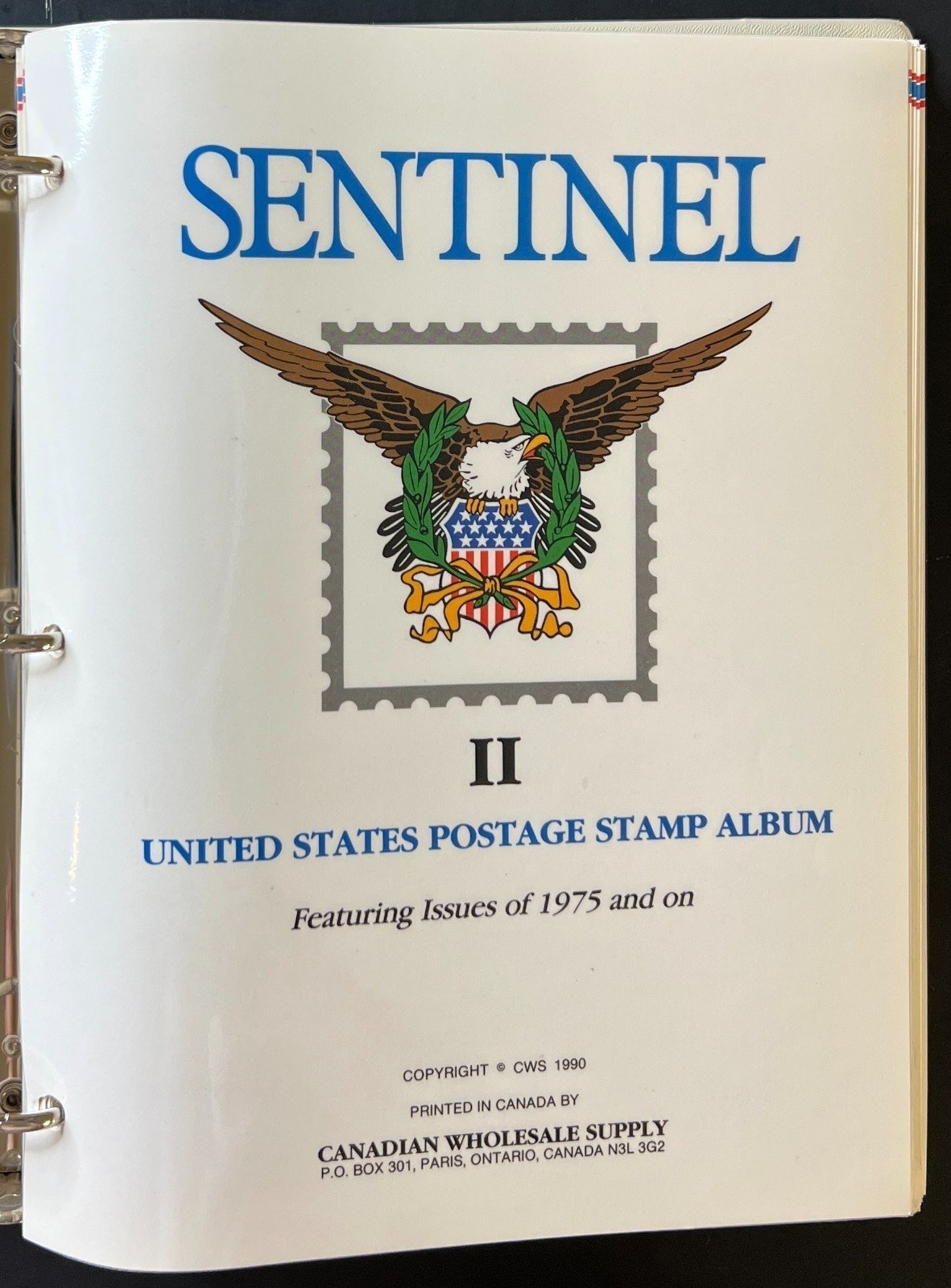 U.S. Sentinel Stamp Album 2 Volume Set Colored Album Pages 1975-1994 ZAYIX