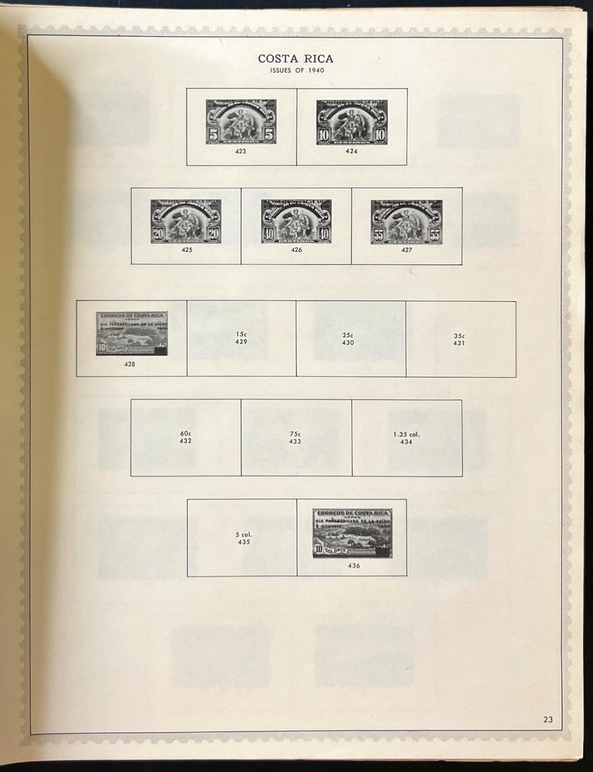 Costa Rica & Nicaragua Stamp Album 1906-1974 ZAYIX