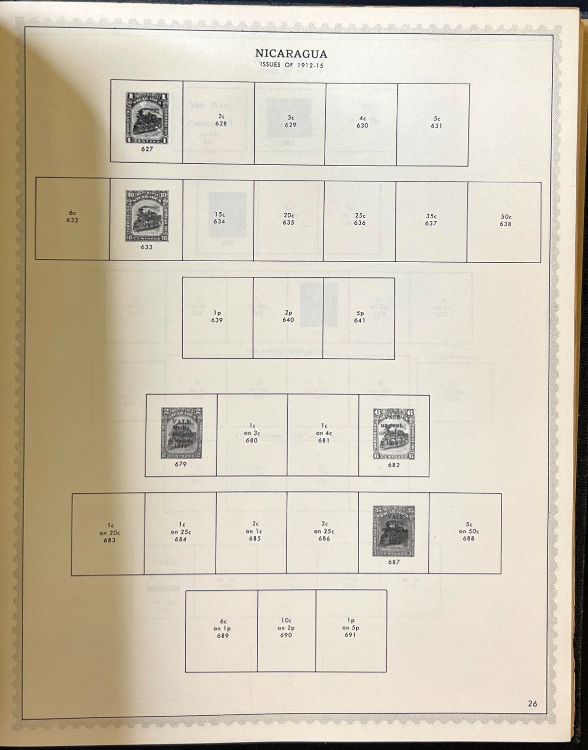 Costa Rica & Nicaragua Stamp Album 1906-1974 ZAYIX