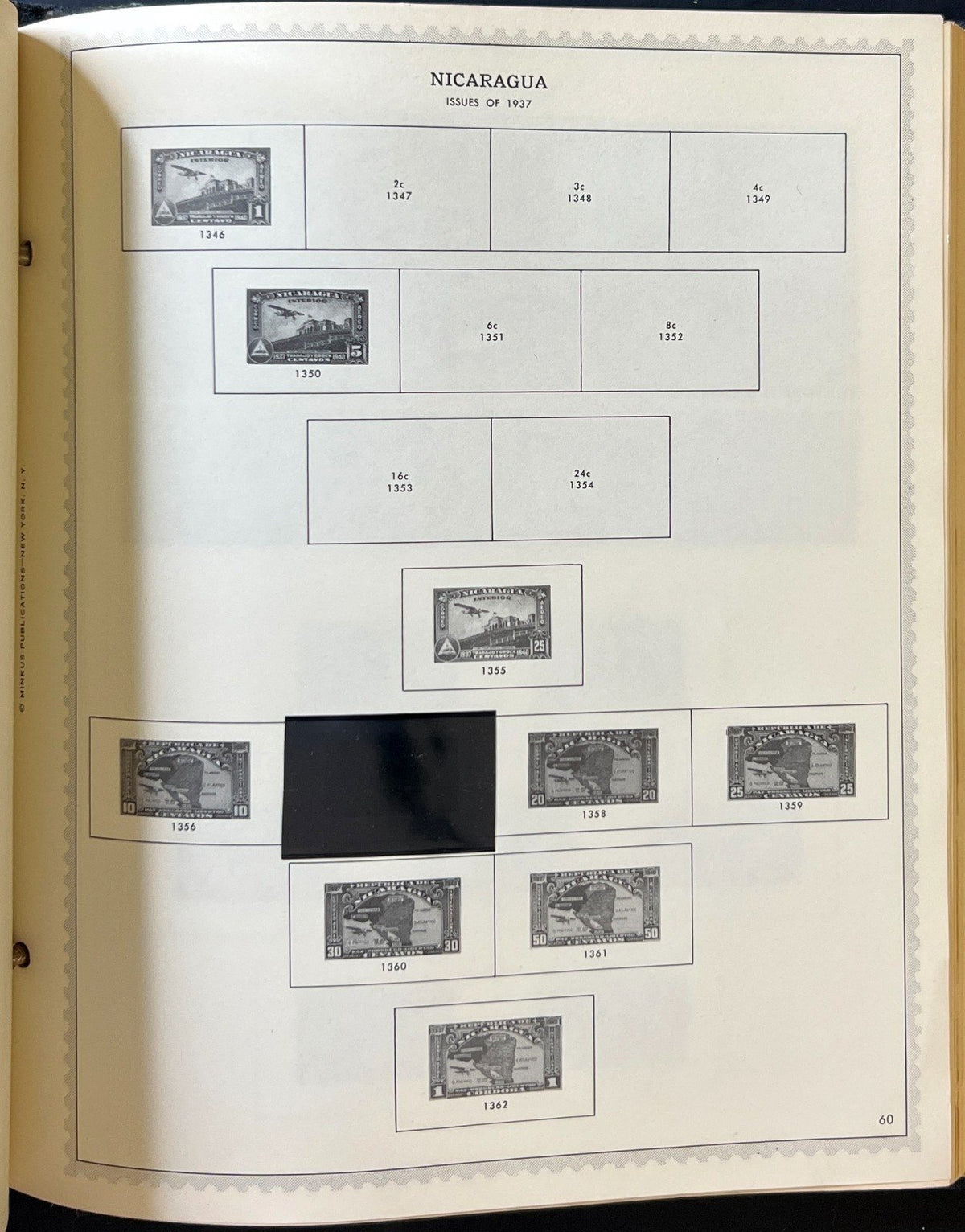 Costa Rica & Nicaragua Stamp Album 1906-1974 ZAYIX