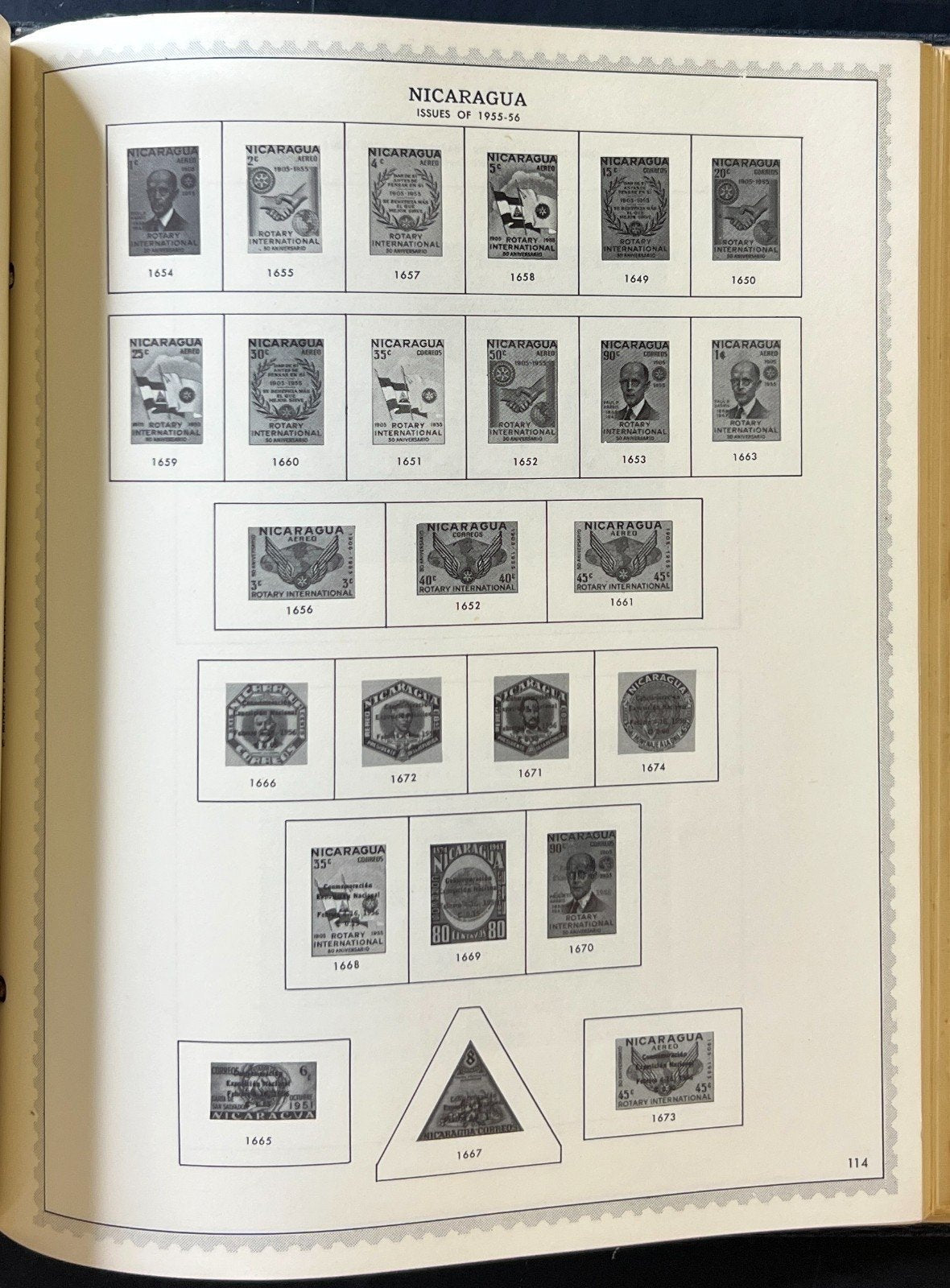 Costa Rica & Nicaragua Stamp Album 1906-1974 ZAYIX