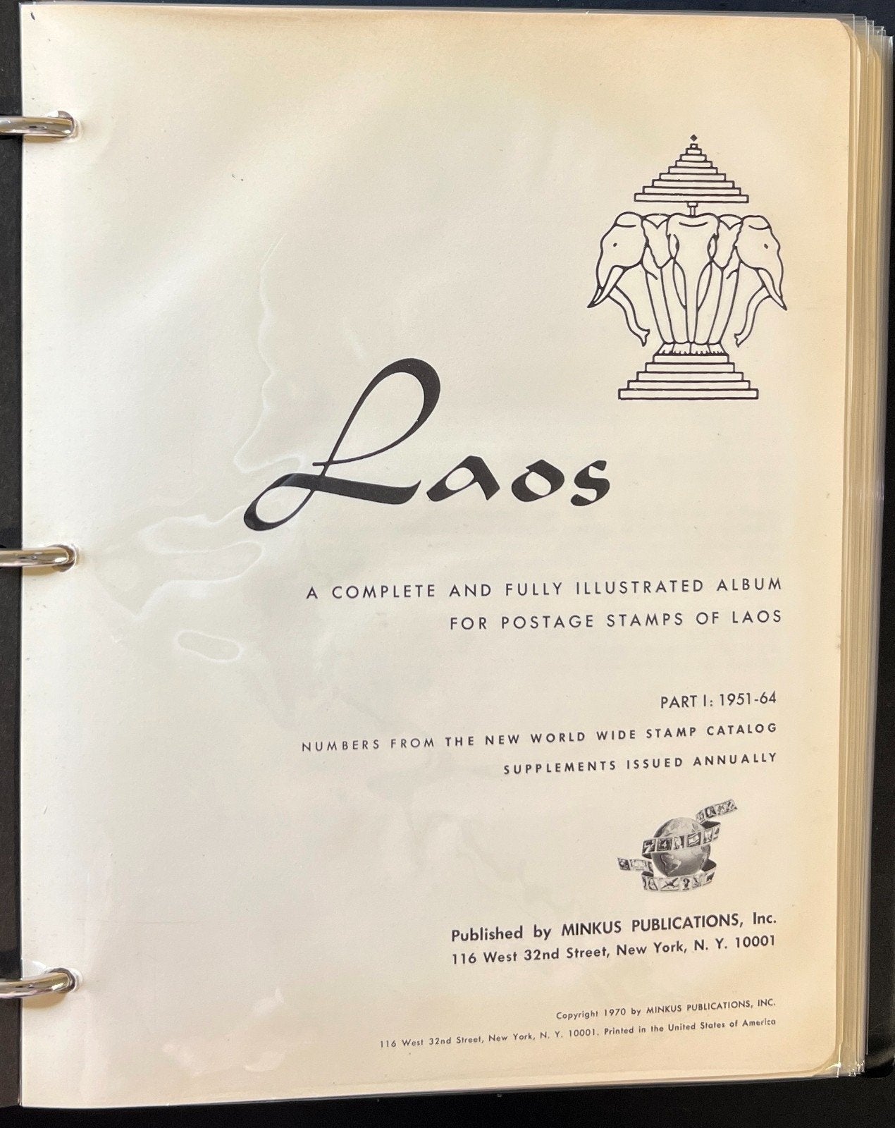 Laos Stamp Album 2 Volume Set Minkus Pages 1951-1988 ZAYIX