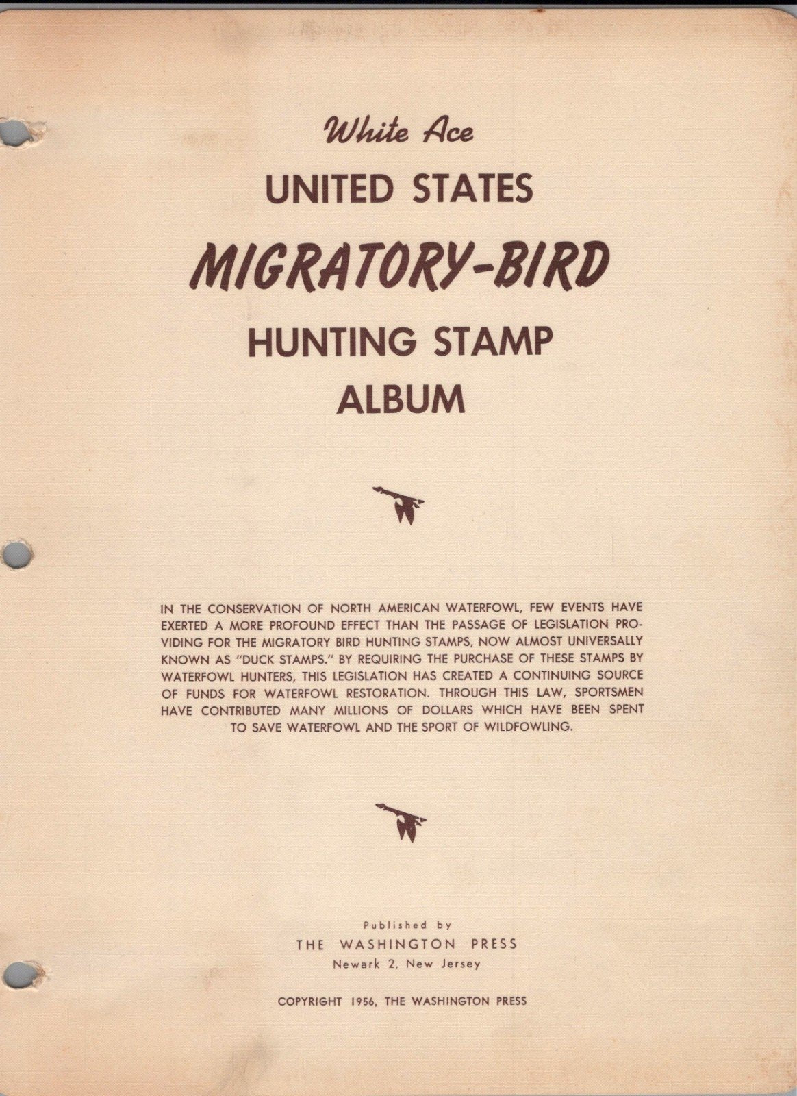 U.S. Federal Duck Stamp Collection RW1-RW61 White Ace Album 1934-1995 ZAYIX