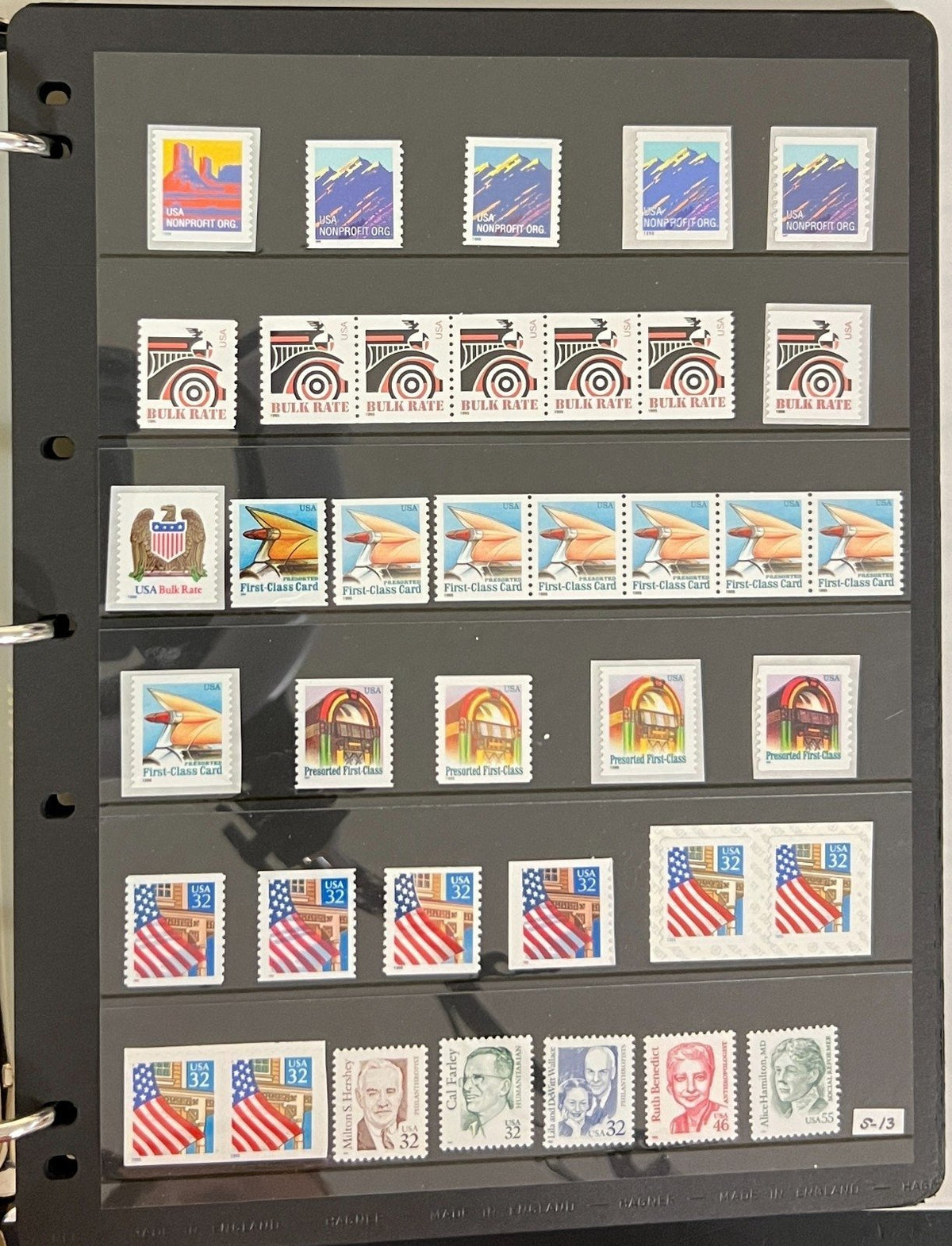 United States Coil Strips, & Singles  Stamp Collection Album MNH ZAYIX
