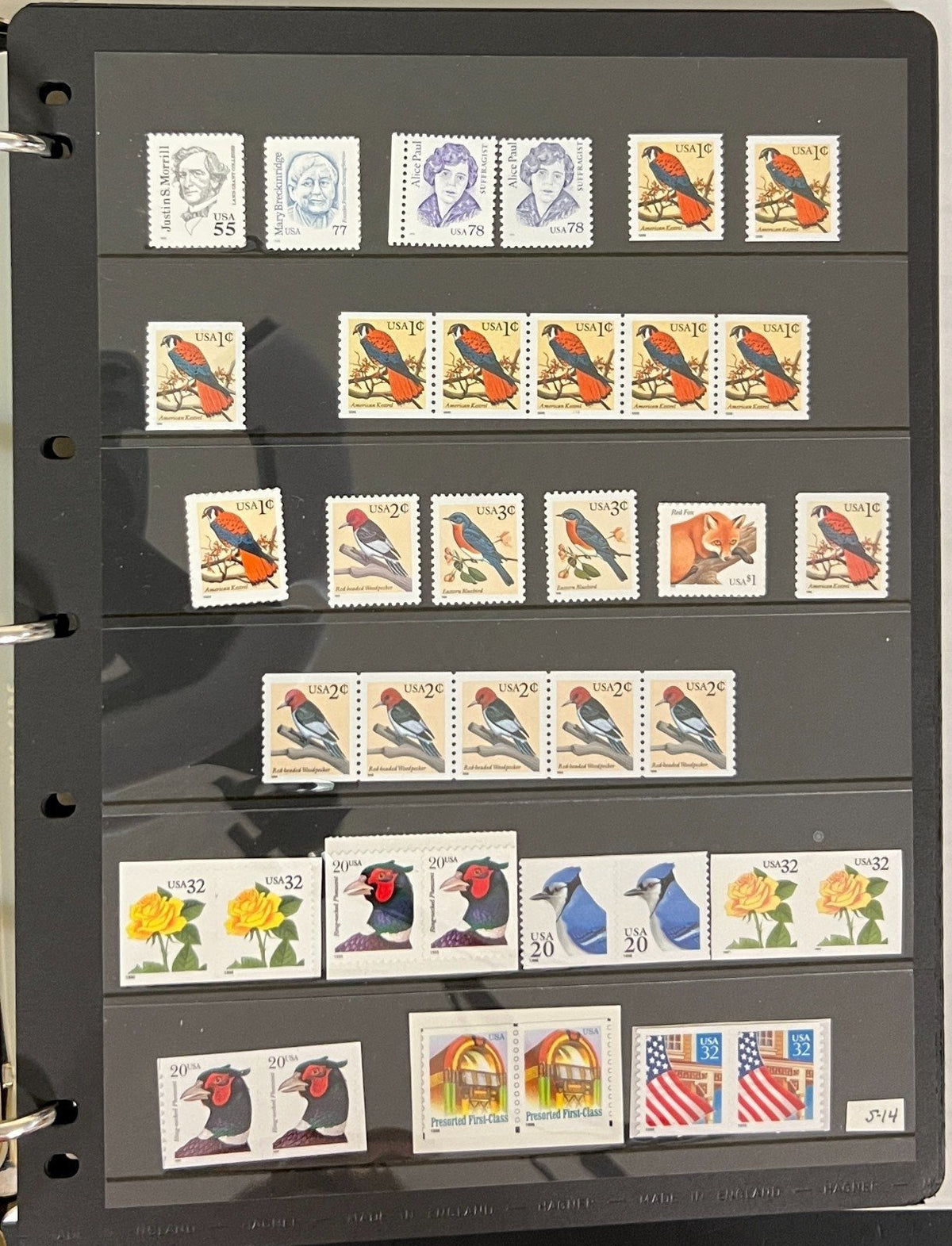 United States Coil Strips, & Singles  Stamp Collection Album MNH ZAYIX