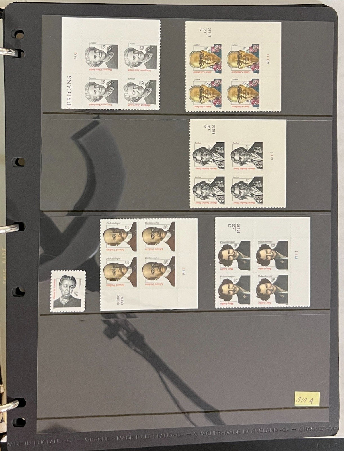 United States Coil Strips, & Singles  Stamp Collection Album MNH ZAYIX