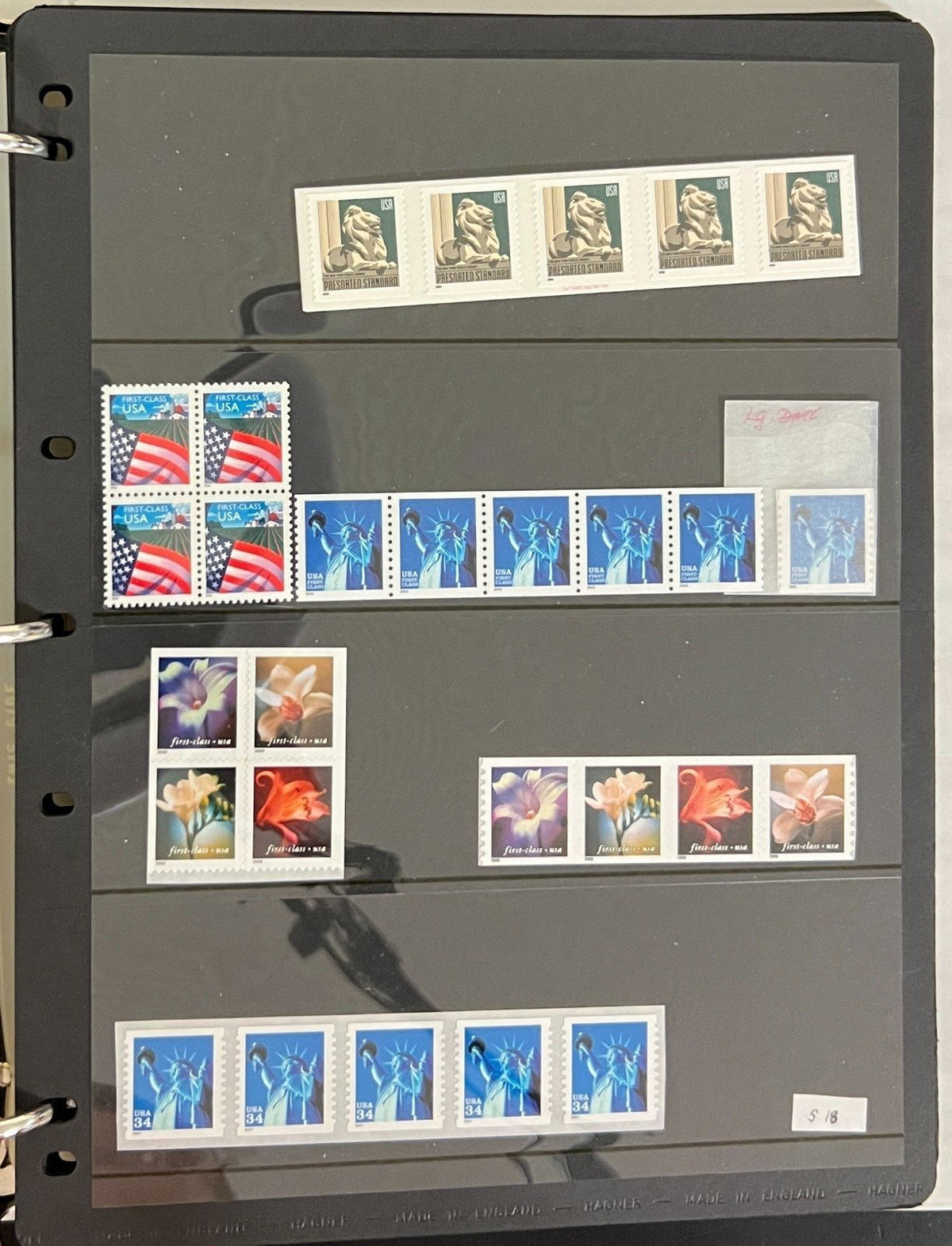 United States Coil Strips, & Singles  Stamp Collection Album MNH ZAYIX
