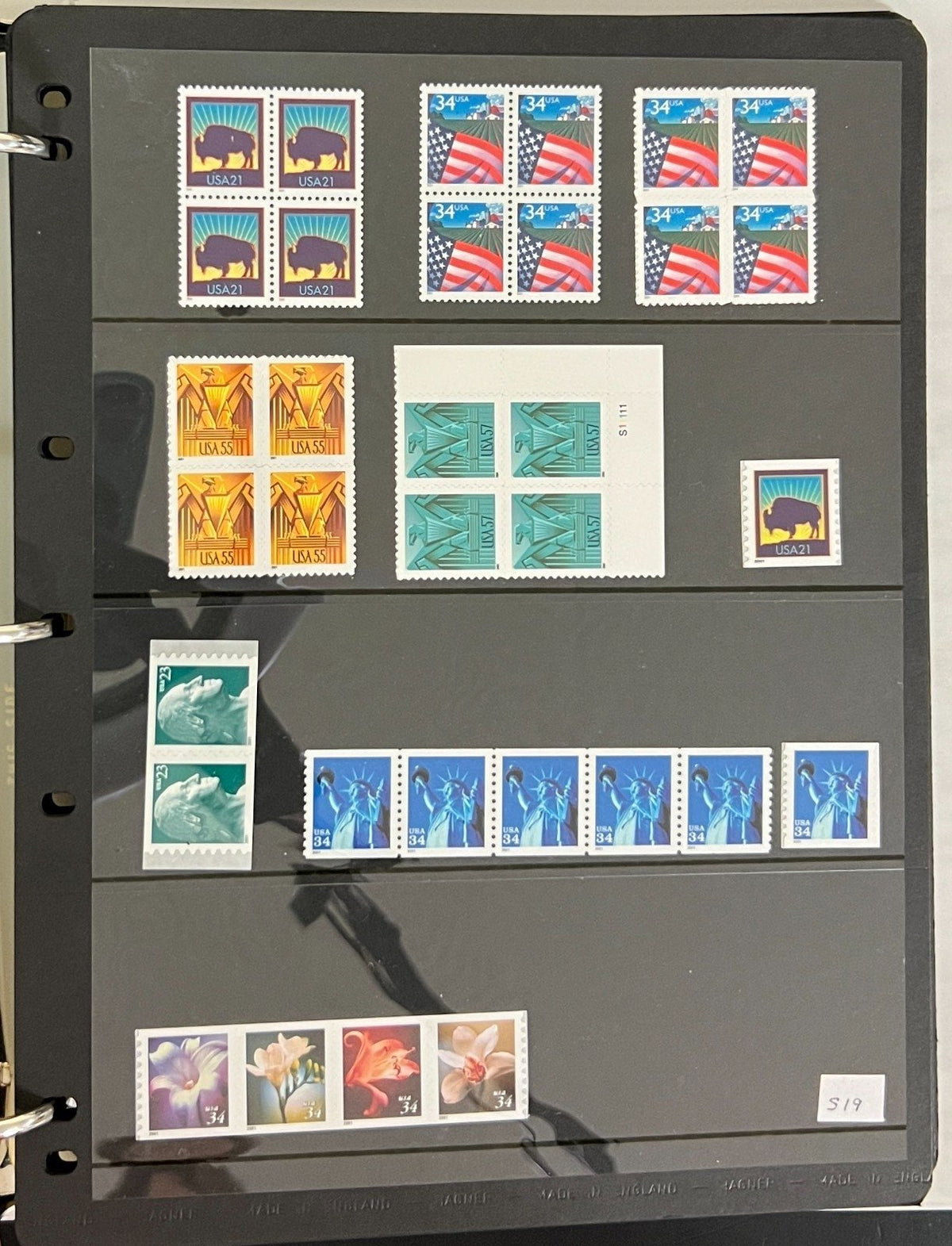 United States Coil Strips, & Singles  Stamp Collection Album MNH ZAYIX