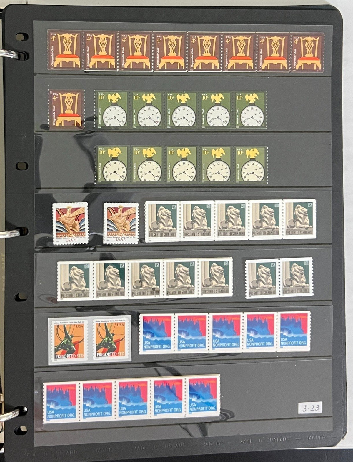 United States Coil Strips, & Singles  Stamp Collection Album MNH ZAYIX