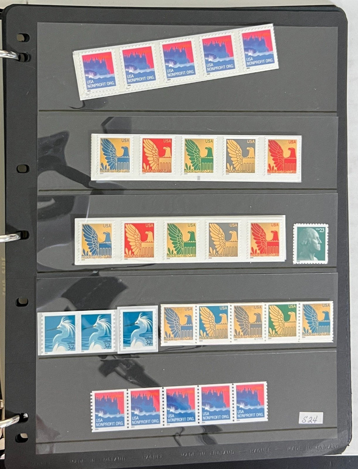 United States Coil Strips, & Singles  Stamp Collection Album MNH ZAYIX