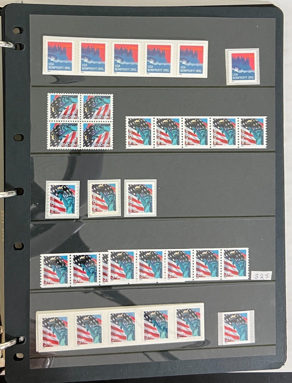 United States Coil Strips, & Singles  Stamp Collection Album MNH ZAYIX