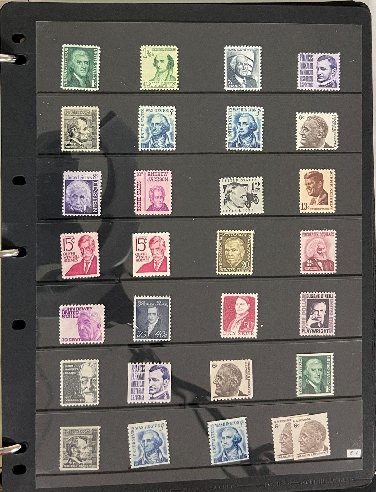 United States Coil Strips, & Singles  Stamp Collection Album MNH ZAYIX