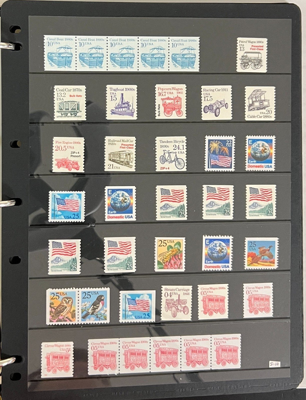 United States Coil Strips, & Singles  Stamp Collection Album MNH ZAYIX