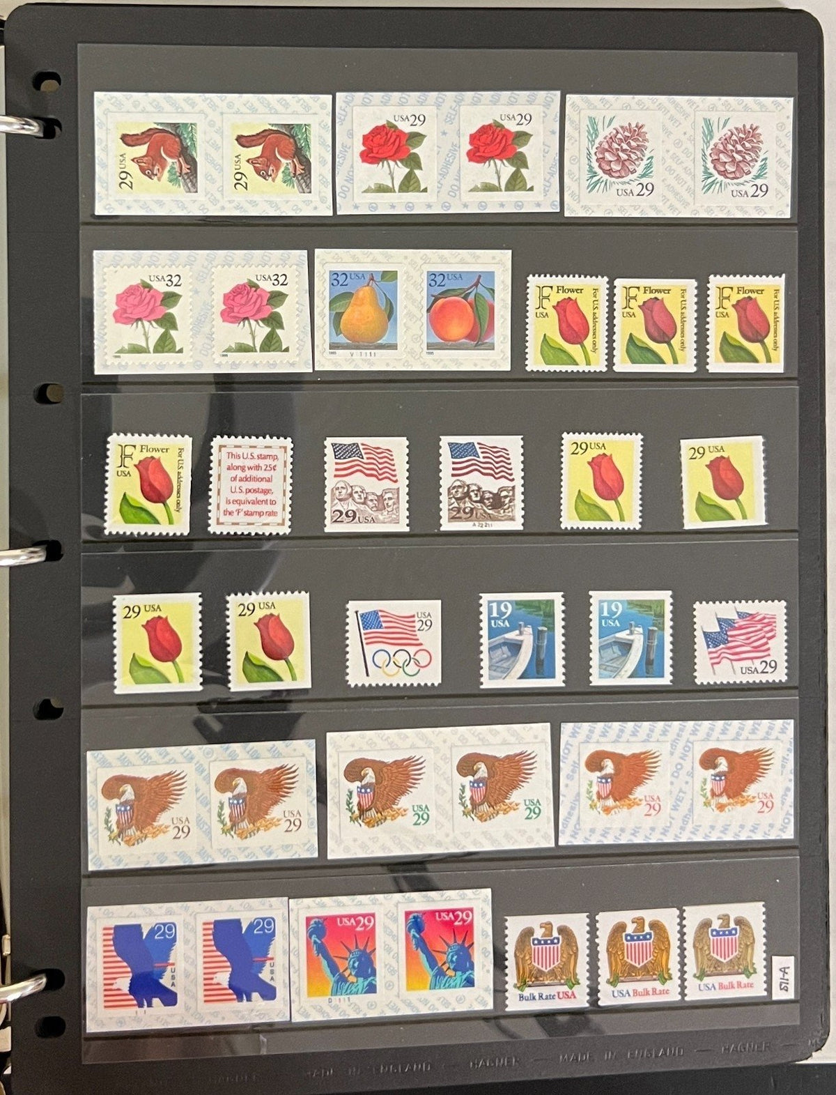 United States Coil Strips, & Singles  Stamp Collection Album MNH ZAYIX