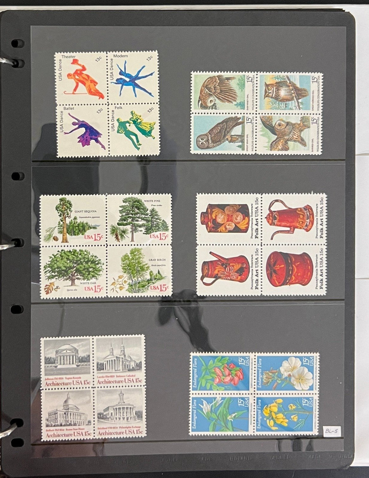United States Strips, Plate Blocks, & Panes Stamp Collection Album MNH ZAYIX