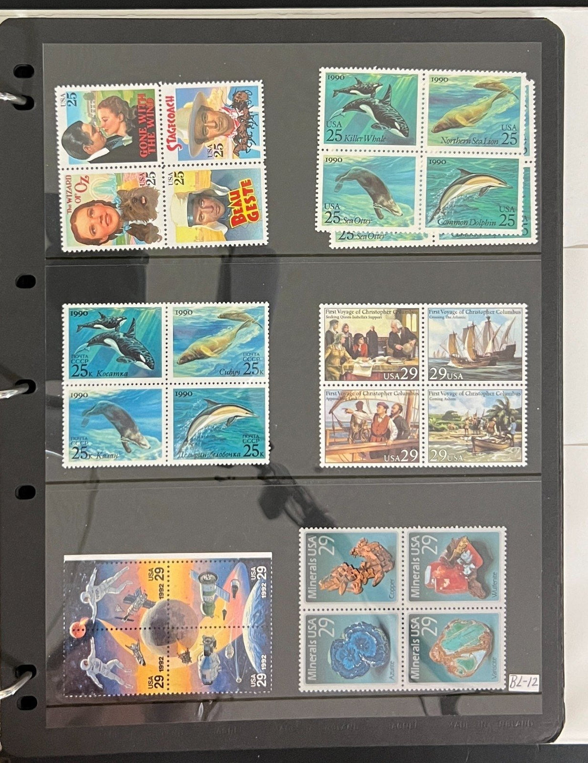 United States Strips, Plate Blocks, & Panes Stamp Collection Album MNH ZAYIX