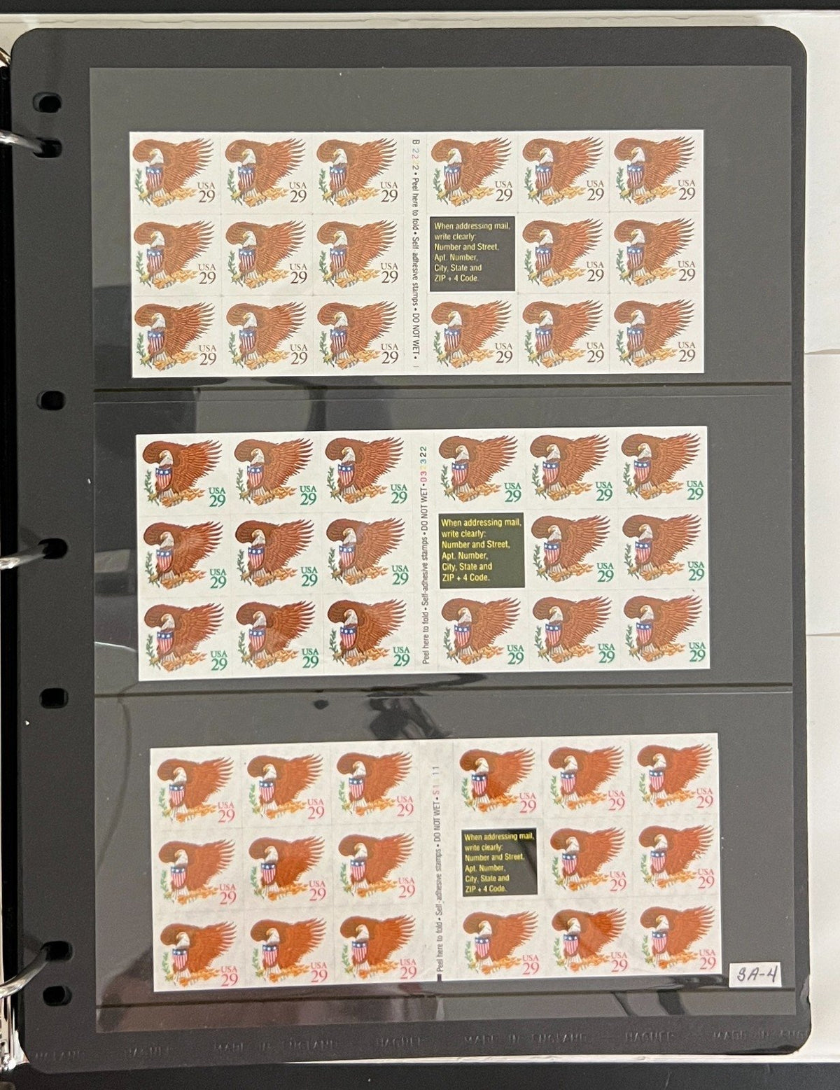United States Strips, Plate Blocks, & Panes Stamp Collection Album MNH ZAYIX