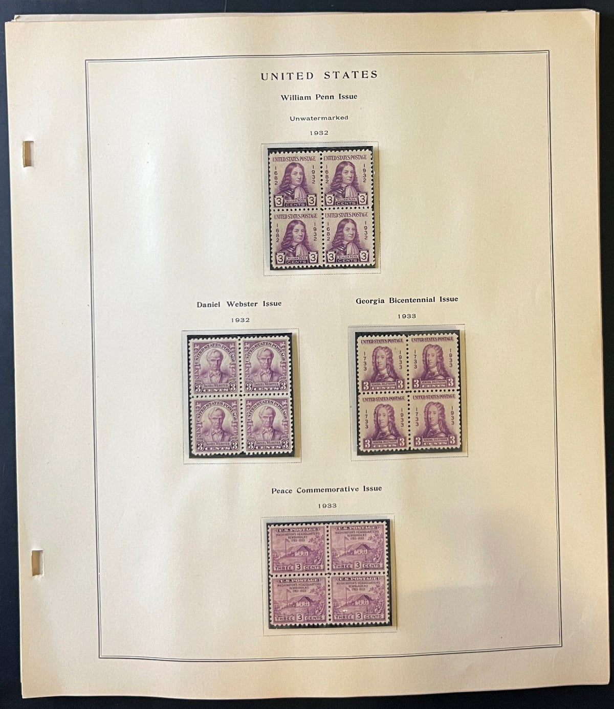 United States 1926-1935 Stamp Collection Album Pages ZAYIX