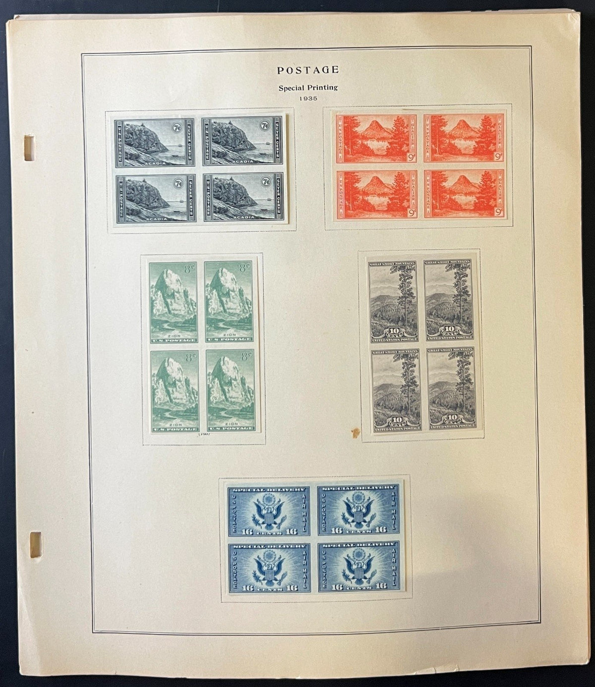 United States 1926-1935 Stamp Collection Album Pages ZAYIX