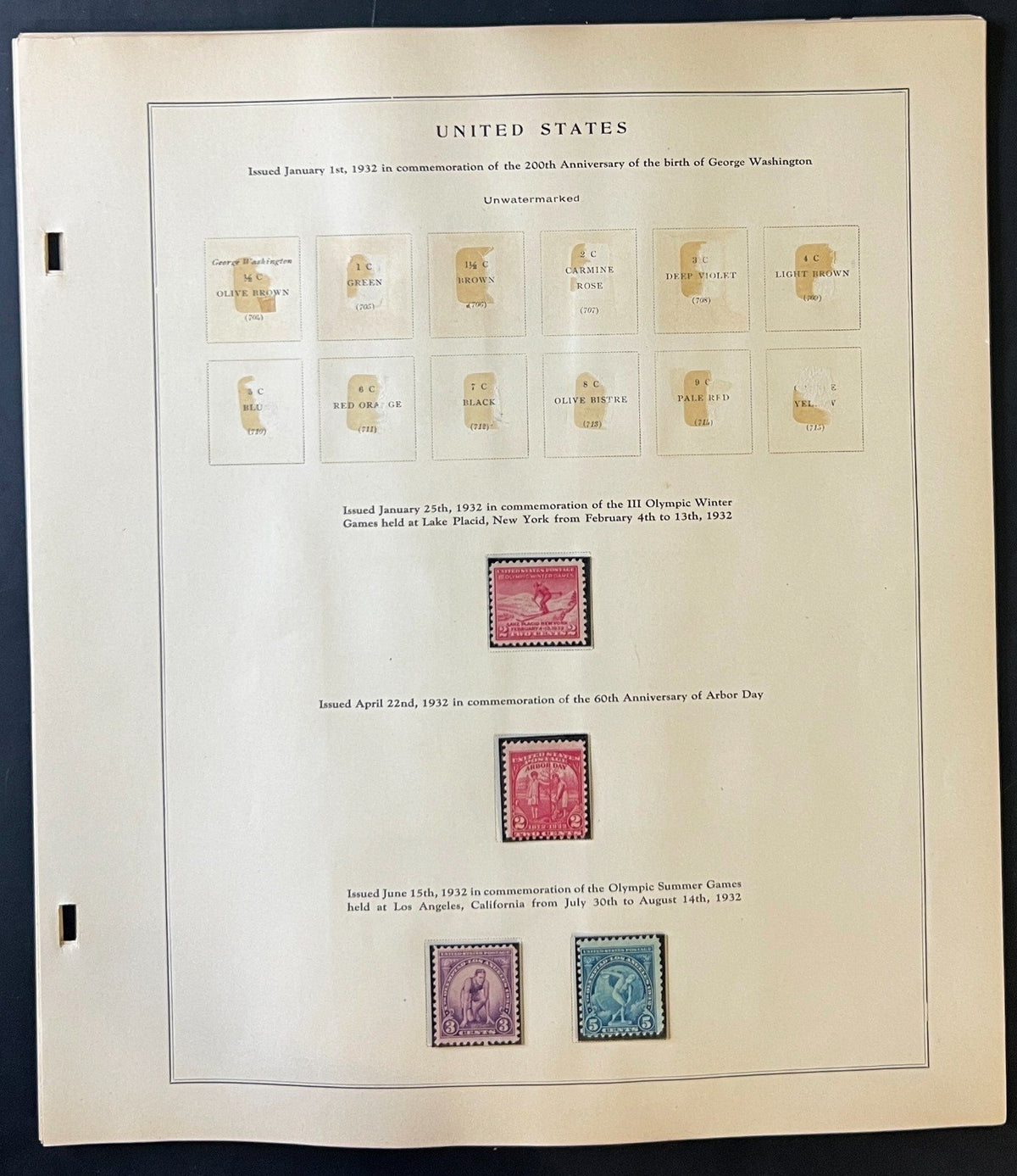 United States 1926-1935 Stamp Collection Album Pages ZAYIX