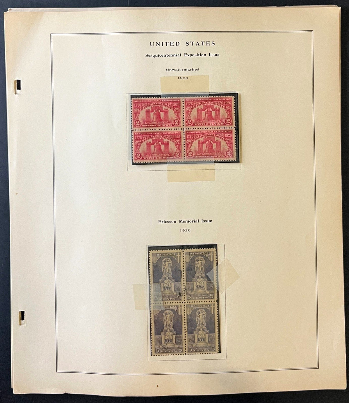 United States 1926-1935 Stamp Collection Album Pages ZAYIX