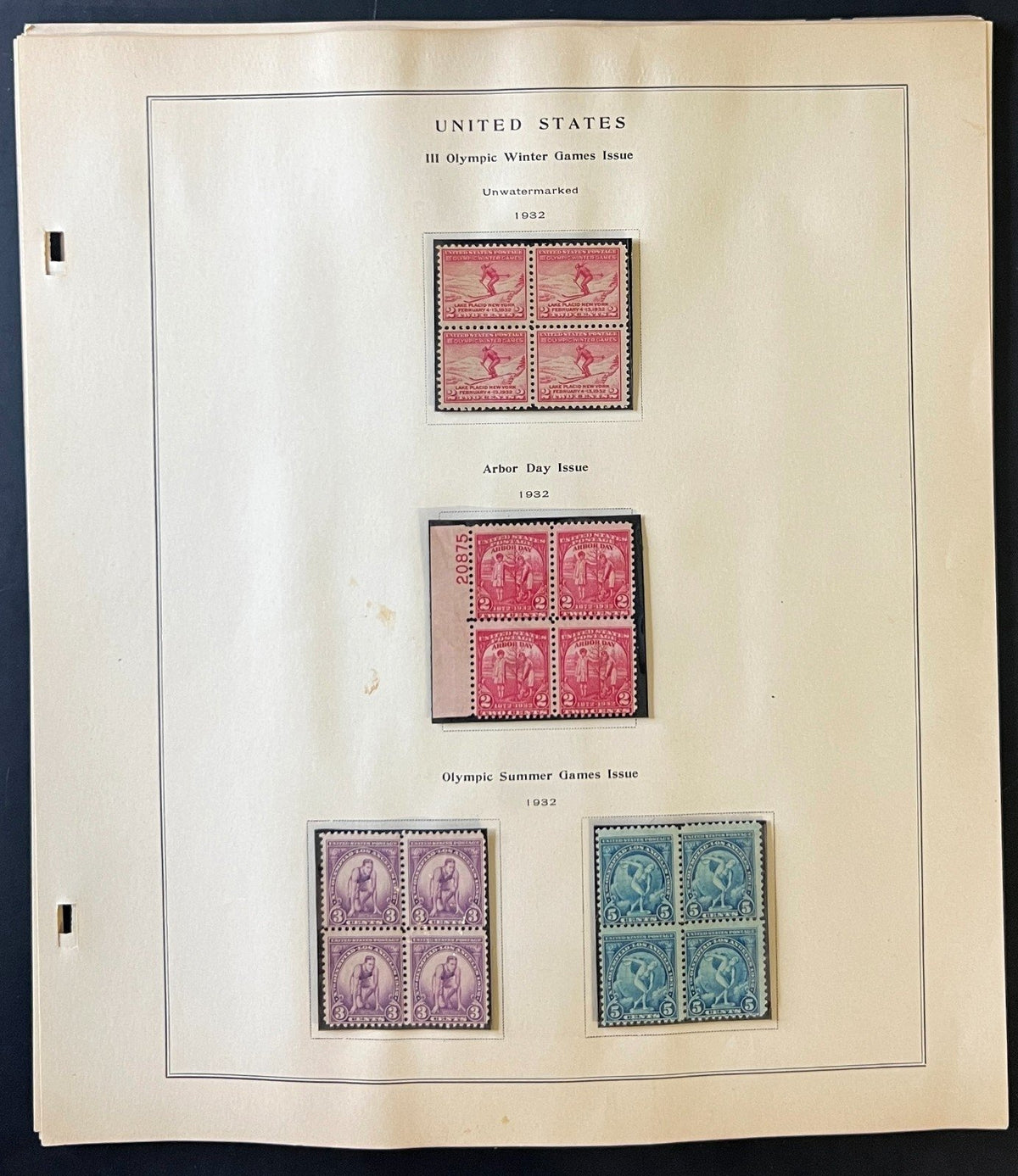 United States 1926-1935 Stamp Collection Album Pages ZAYIX
