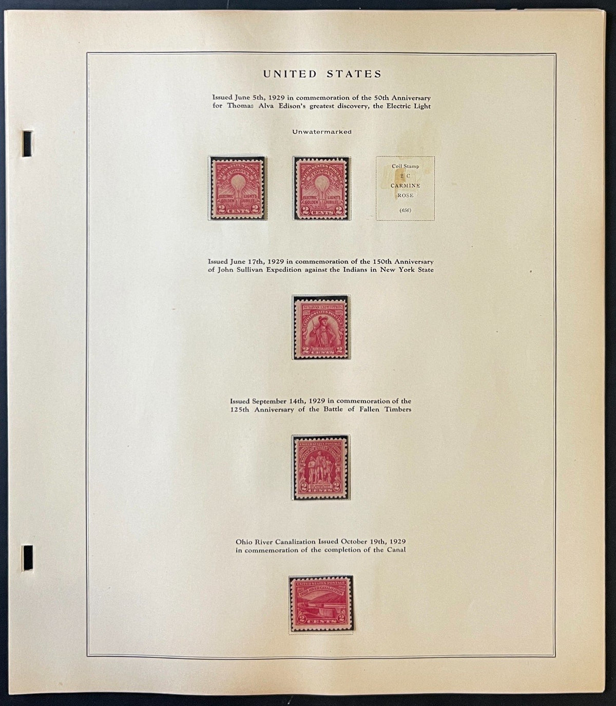 United States 1926-1935 Stamp Collection Album Pages ZAYIX