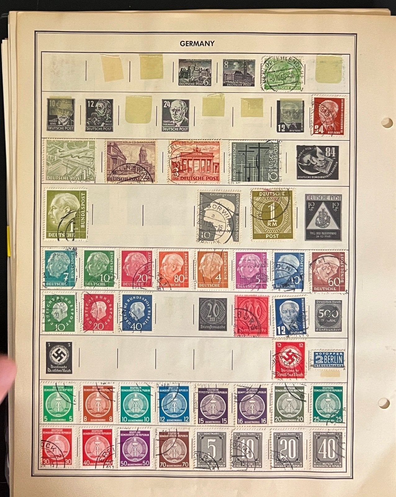 Germany, DDR, & German States Stamp Collection Album Pages Mint & Used ZAYIX