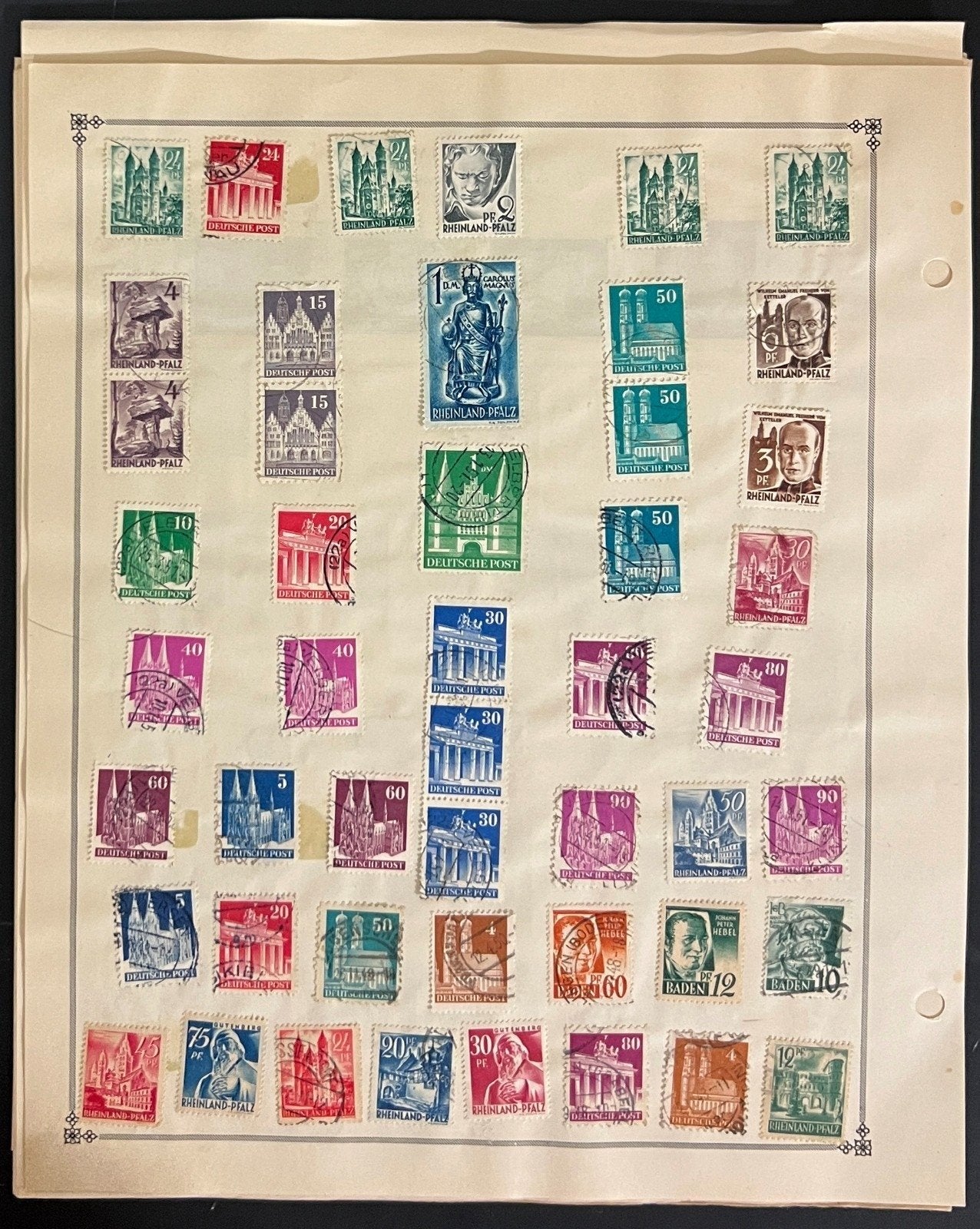 Germany, DDR, & German States Stamp Collection Album Pages Mint & Used ZAYIX