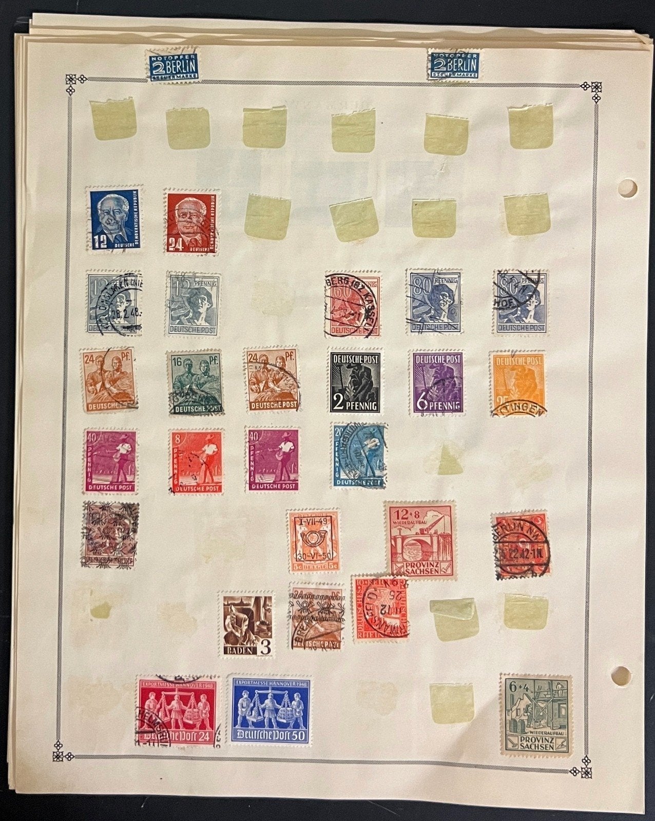 Germany, DDR, & German States Stamp Collection Album Pages Mint & Used ZAYIX