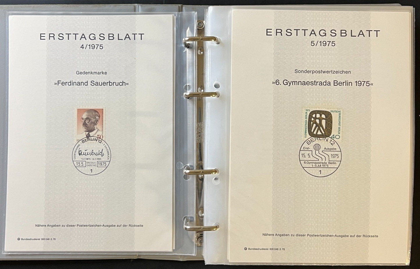 German First day Covers Collection 10 Album Lot Of FDCs 1974-1981 ZAYIX